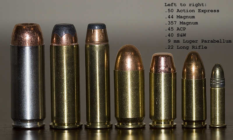 Common Pistol Cartridge Comparison